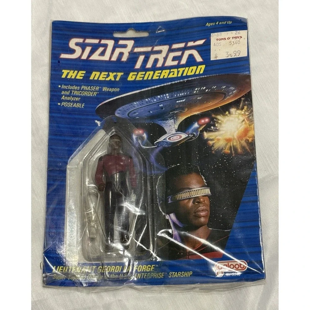 Vintage Galoob STAR TREK NEXT GENERATION LIEUTENANT‎ GEORDI LA FORGE 3.75 FIGURE